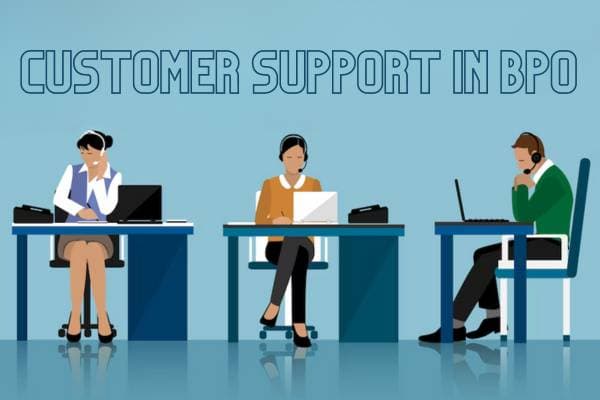 call center agent on table vector