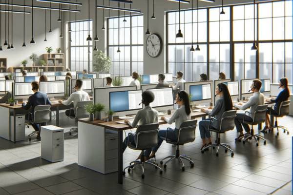 call center office inside